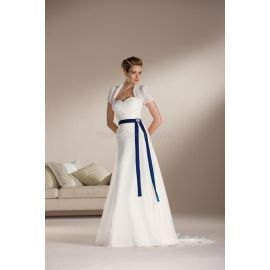 Robe de mariée glam chic taille mi-haute en mousseline de soie