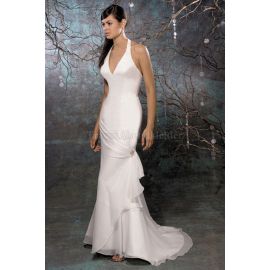 Balayage train perlé robe de mariée glamour moderne