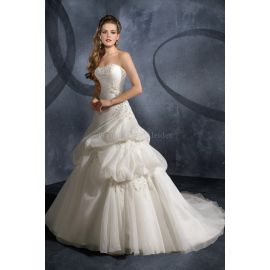Princesse jolie robe de mariée formelle avec applique