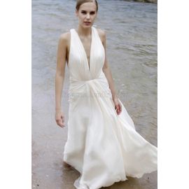 Robe de mariée décontractée à la mode taille normale A-line