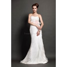 Robe de mariée attrayante taille régulière sirène avec train de balayage