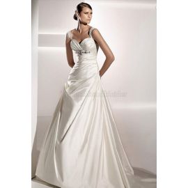 Robe de mariée glamour chérie taille naturelle A-Line