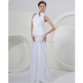 Charmante robe de mariée pompeuse taille basse à volants